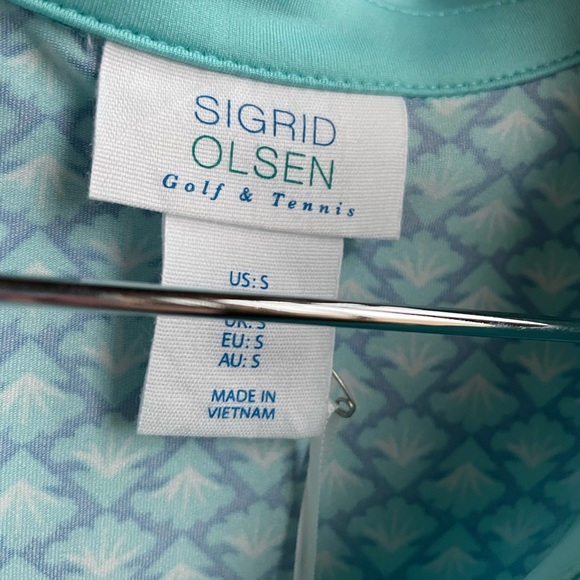Sigrid Olsen polo golf seashell pattern top - Picture 4 of 6